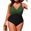 Hanna Nikole Costume da bagno da donna, taglie grandi, push up, costume da bagno intero a forma di costume da bagno elegante, costume da bagno crossover monokinis, costume da bagno regolabile, comodo