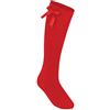 ComfyWear 3 Paia di Calzini Alti al Ginocchio Con Fiocco, per Uniforme Scolastica, Lunghi in Cotone, Tutte le Taglie, Rosso, 11 Anni Plus