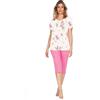 e.Femme® Jana 1168 - Pigiama da donna a maniche corte, 100% cotone