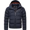 STONE HARBOUR Giacca trapuntata invernale da uomo con cappuccio Arvidoo S-3XL, blu navy, L