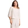 Kocca - Blusa con Maniche a Tre Quarti Donna, Tinta Unita, Girocollo,Colore: Latte/Panna, Modello: P26PBL8542ABUN3571, Taglia: XL