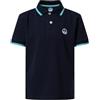 NORTH SAILS Polo Bambino in piqué di Cotone Organico con Dettagli a Righe