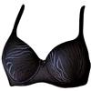 Selene, Reggiseno Contenitivo Donna con Ferretto Anti-Fastidio e Fascia Elasticizzata, Coppe Preformate in Tulle, Collezione Norma, Colore Nero, Taglia 5D