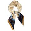 LumiSyne Sciarpe Di Seta Donna Foulard Quadrata 70×70cm Retro Stampato Motivo Geometriche Catena Lettere Leggera Raso Foulard Piccolo Fazzoletto Da Collo Fascia Per Capelli Bandane Copricapo
