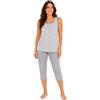 Leedya Pigiama Donna Primaverile Estivo in Cotone 100% - Canotta Senza Maniche e Pantalone Pinocchietto 3/4, Fresco e Traspirante, Comfort Fit, Made in Italy