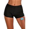 SHEKINI Period Swim Shorts a tenuta stagna con biancheria intima bikini integrata, per adolescenti, ragazze e donne, Nero , S
