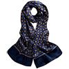 UK_Stone Sciarpa da uomo in 100% pura seta, motivo cachemire a pois, stile vintage, doppio strato, da uomo, 160 x 28 cm