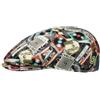 Alfonso D´Este Coppola Retro MusicD'Este Uomo - Made in Italy Cappello Piatto con Visiera, Fodera Estate Primavera/Estate