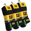 Caterpillar 15 Paia Calze da Uomo Business Eleganti Sportive Lunghezza Metà Polpaccio Comfort Cotone Nero 47-50