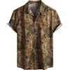 Yuson Girl Funky Camicia Hawaiana Uomo Manica Corta Design Aloha con Bottoni Estiva a Fiori Casual Stampa Hawaiian Shirt Spiaggia Estate