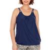 Ocean Blues Costume da Bagno da Donna, Top Tankini Taglie Forti, Taglio Ampio, Blouson Tankini, blu navy, 3XL