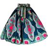 Adalex Global Donne Dashiki Gonna con Headwrap, Kaftani Hippie Boho, Stampa Africana Abbigliamento Maxi Abiti, Blu Arancione, Taglia Unica
