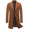 ECDAHICC Uomo misto lana Trench cappotto singolo breasted tavolo tacca risvolto medio lungo inverno peacoat cappotto con tasche