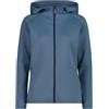 CMP Felpa Donna con Tessuto Tecnico Full Zip con Cappuccio in 4 Way Stretch - 32C8386