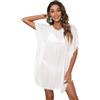 RPAEOY Copricostume Donna Mare Copricostumi Arruffato Cotone Bikini Cover Up Tunica Costume da Bagno Estate Abito Spiaggia Beachwear (Nappina Bianca)