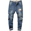 Generic Pantaloni a cavallo basso da uomo casual larghi hip hop denim pantaloni da lavoro jeans con tasche cargo Streetwear Hip Hop Cargo Joggers Pantaloni da uomo Denim Jeans da uomo Pantaloni della tuta