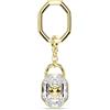 Swarovski Portachiavi, Taglio Oval, Bianco, Placcato color oro