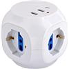 ProPart Multipresa Cubo da tavolo 3pos bip/schuko + 3USB + TypeC