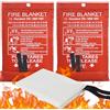 JRJRN Coperta antincendio 100 x 100 cm per bruciare grassi, cucina, campeggio, roulotte