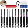 KASAFE Set di punte magnetiche per cacciavite Torx da 70 mm, set di punte magnetiche a stella di sicurezza con T8 T9 T10 T15 T20 T25 T30 T40