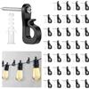 URAQT Ganci a vite, 35 Pezzi Ganci Avvitabili, Ganci a vite Q-Hanger da interni ed esterni, Ganci per Luci Natalizie con Vite, per luci di Natale,Campanelle,Catene Luminose
