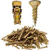 Tencipeda 100pcs 6×14mm Short Expansion Screw Set for Stripped Threads & Cabinet Hinge Repair, Metal Expansion Anchors with Screws for Wood Tile Stone Cabinets (100pcs)