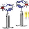 MOUMOUTEN Set di 2 staffe di supporto regolabili per tubi da 100-150mm con viti | Adatte a tubi con diametro da 51-57mm (2-2,24) Morsetti per tubi in acciaio inox 304 con cuscinetti per il fissaggio