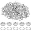 QUARKZMAN 200 Set Di Occhielli, 5mm Ottone Autoportanti Occhielli Metallici Con Rondelle Per Cinture, Scarpe, Abbigliamento, Nuclei Di Perline, Progetti Fai Da Te, Tonalità Argento