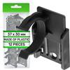 ONIX TECH 12 Pezzi Ganci per Zoccolo Cucina con Piastra 37x30 mm - Ganci per Battiscopa Cucina Realizzati in Plastica - in Colore Nero - Garanzia di 5 Anni - ONIX TECH