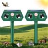BOOWO 2 Pezzi Repellente per Gatti,Ultrasonico Solare Alimentato Animale Deterrente, Impermeabile,Deterrente per uccelli,Dissuasori per Piccioni,Efficace Contro Gatti, Cani, Uccelli, Martore, Volpi, Ratt