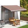 Fengshui Tenda da sole, 4,5 x 3 m, tessuto di ricambio in poliestere resistente ai raggi UV, con 1 tessuto principale e 1 mantovana per tettoia della terrazza