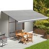 Fengshui Tenda da sole antracite e bianco, 6 x 3,5 m, tessuto di ricambio in poliestere resistente ai raggi UV, con mantovana, per tettoia della terrazza