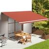 Fengshui Tenda da sole, arancione, 6 x 3,5 m, tessuto di ricambio in poliestere resistente ai raggi UV, con mantovana, per ombreggiare terrazze e giardini