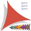 QIAQ Tenda A Vela Triangolare Impermeabile, Vela Ombreggiante Parasole Protezione Raggi UV per Giardino Esterno Terrazza (4x4x4m,Rosso)