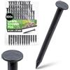 Instalguru 100x Instalguru Ancora Terra 18 cm Chiodo Terreno Plastica Fissaggio Per Bordo Prato Telo Giardino Anti Erbacce Paesaggio Tende Giardinaggio Ancoraggio Robusto