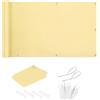 HNBFKD Tenda da Sole Impermeabile - 3.5x2.5M/350x250CM Giallo chiaro - Frangivisto per Balcone, Tenda Sole Esterno Rettangolare con Protezione UV 95%, Vela Ombreggiante per Giardino Terrazza Piscina