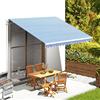 Fengshui Copertura per tenda da sole, 4 x 3,5 m, tessuto di ricambio in poliestere resistente ai raggi UV, per tettoia della terrazza, include 1 tessuto principale e 1 mantovana, senza telaio