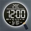 Mee 2ou Orologio da Parete Digitale 10 con Luce Notturna, Sveglia, RC, 11 Colori RGB, Luminosità Auto, Temperatura, Data e Giorno, Orologio LED Elettrico Moderno per Camera da Letto e Soggiorno