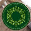 Highdi Tappeto Rotondo Salotto, Morbido Moderno Tappetini Stile Classico Antiscivolo Tappeto per Bambini Cameretta Cucina Casa Zona Balcone Tappet Tavolino (80cm,Verde Scuro)