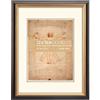 Eitida Cornice portafoto in legno nero e oro, 2 tonalità, stile vintage, con passepartout da 22 x 30 cm, protezione in vero vetro, da appendere alla parete, interno in bronzo