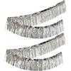 Cenpek - Confezione da 2 tende da pioggia in PET con nappe in seta, con nastro di metallo, per cerimonie, decorazioni per feste di nozze, decorazioni di compleanno, 30 cm x 3 m, colore: argento