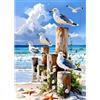 CEOVR Diamond Painting Kit Gabbiano DIY Pittura Diamante Kits 30x40cm Mosaico Diamanti Painting per Decorazioni Casa Paesaggio