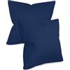 npluseins federe in tinta unita in confezione da 2 e dal design discreto 1154.1498, 40 x 40 cm, blu navy