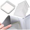 UIRPK Thickened PVC Collar Edge Anti-Warping Shaper,Shirt Collar Triangle Patch,No Curl Collar Polo Shirt Collar Stays (100Pcs,One Size)