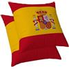 ggaimwf Bandiera Fodera per cuscino Spagna Bandiera nazionale Federe Cuscino patriottico Fodere per cuscini in lino Casa Federa decorativa Sedia Camera da letto Soggiorno 40x40cm Set di 2