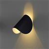 SHREALMS Piccola Applique Creativa Rotante in Ferro battuto Nero Corpo Lampada a Parete Apparecchi di Illuminazione a Parete Moderni minimalisti per Camera da Letto, corridoio - Lampadina G4 (3000K)