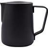 Abcsea 1 Pezzo Bricco per Latte in Acciaio Inox, Brocca di Latte, Brocca in Acciaio Inox, Montalatte Latte, Schiuma di Latte, caffè Latte Art Penna caffè, Nero 600ml/20oz