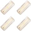 A2ZWORLD 4 PCS Lampada di Emergenza LED, 3,5W 400lm 6500K, SA/SE Sempre Accesa e Solo Emergenza, Autonomia 3 Ore, IP65, Montaggio Parete o Soffitto, Batteria Ricaricabile al Litio 7,4V 1,5Ah, 270x100x54mm