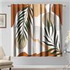 Kzzfqxb 140×229cm Tende Artistiche Moderne Blackout, Giallo Ocra Khaki Foglie di Salice Beige Arco Bohemian Retro Classiche Drappo 2 Pannelli, per Finestre per Camera da Letto Soggiorno
