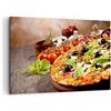 ARTTOR Stampe da Parete Moderne 100x70 cm Quadro su Tela Cucina - 2791 | Pizza Cibo Italia Quadro Decorativo Grande 1 pezzo Soggiorno Camera da Letto Arte da Parete Decorazione da Parete ARTTOR
